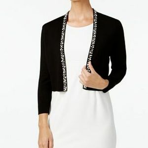 Calvin Klein Embellished Pearl Bolero